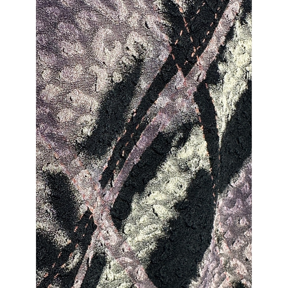 VTG Nicola Top Large Purple Black Abstract Geometric Animal Print Textured Scoop - Picture 4 of 6